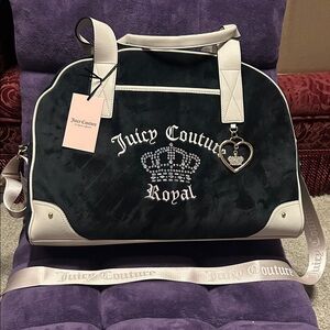 Juicy Couture Black and Cream Royal Bag